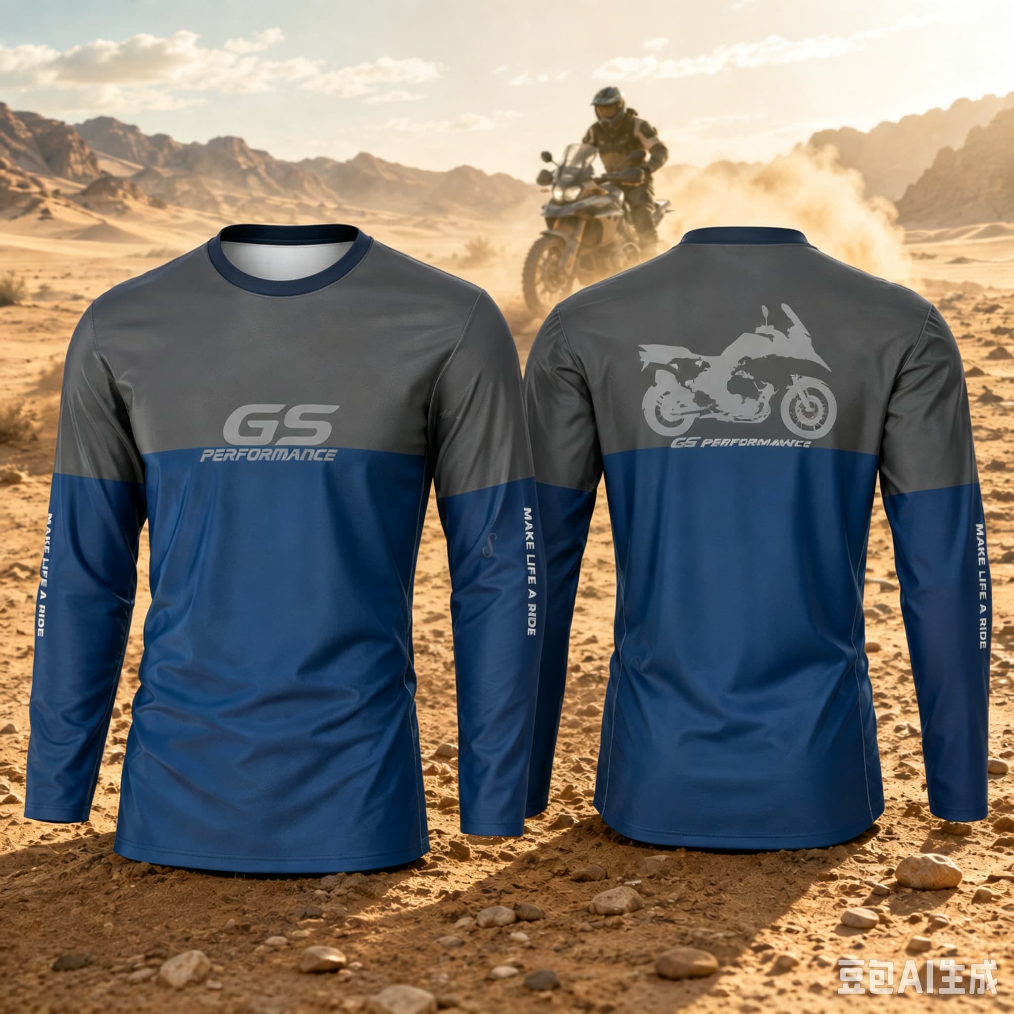 Outdoor Adventure Sports - เสื้อเชิ้ตแขนยาวสำหรับมอเตอร์ไซค์ Motorrad GS Adventure ระบายอากาศได้ดี ป้องกันรังสียูวี