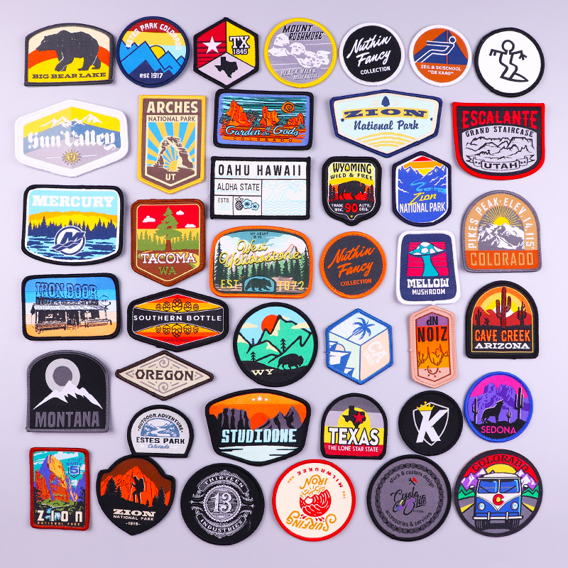 Outdoor Adventure And Travel Show - Outdoor Travel Patch Mountain แพทช์บนเสื้อผ้าเย็บบนแพทช์สําหรับเสื้อผ้า Applique