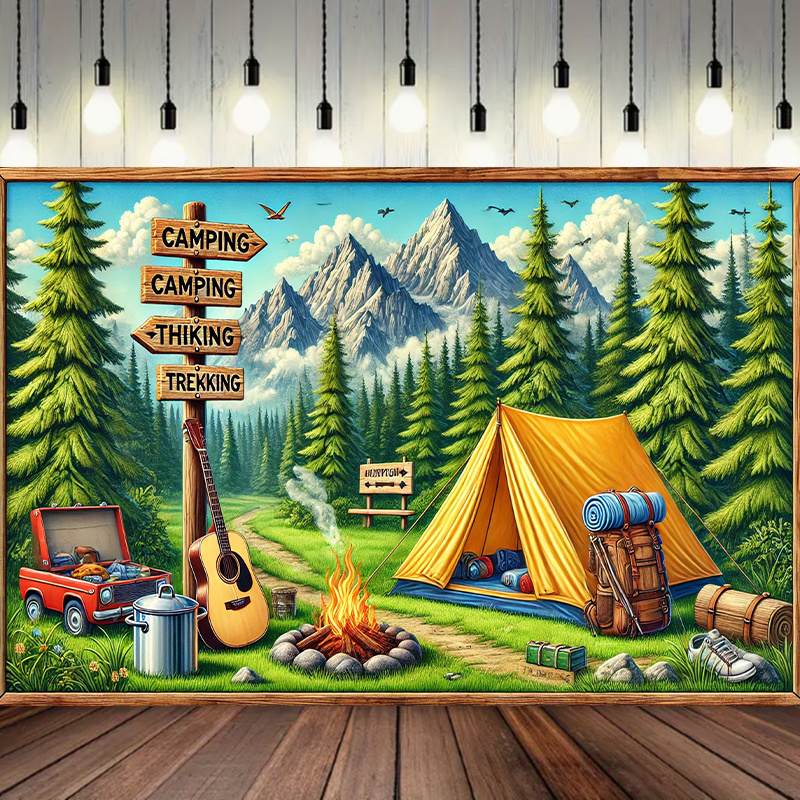 พื้นหลังการตั้งแคมป์และการผจญภ - Outdoor Adventure Birthday Party บทวิจารณ์และราคา