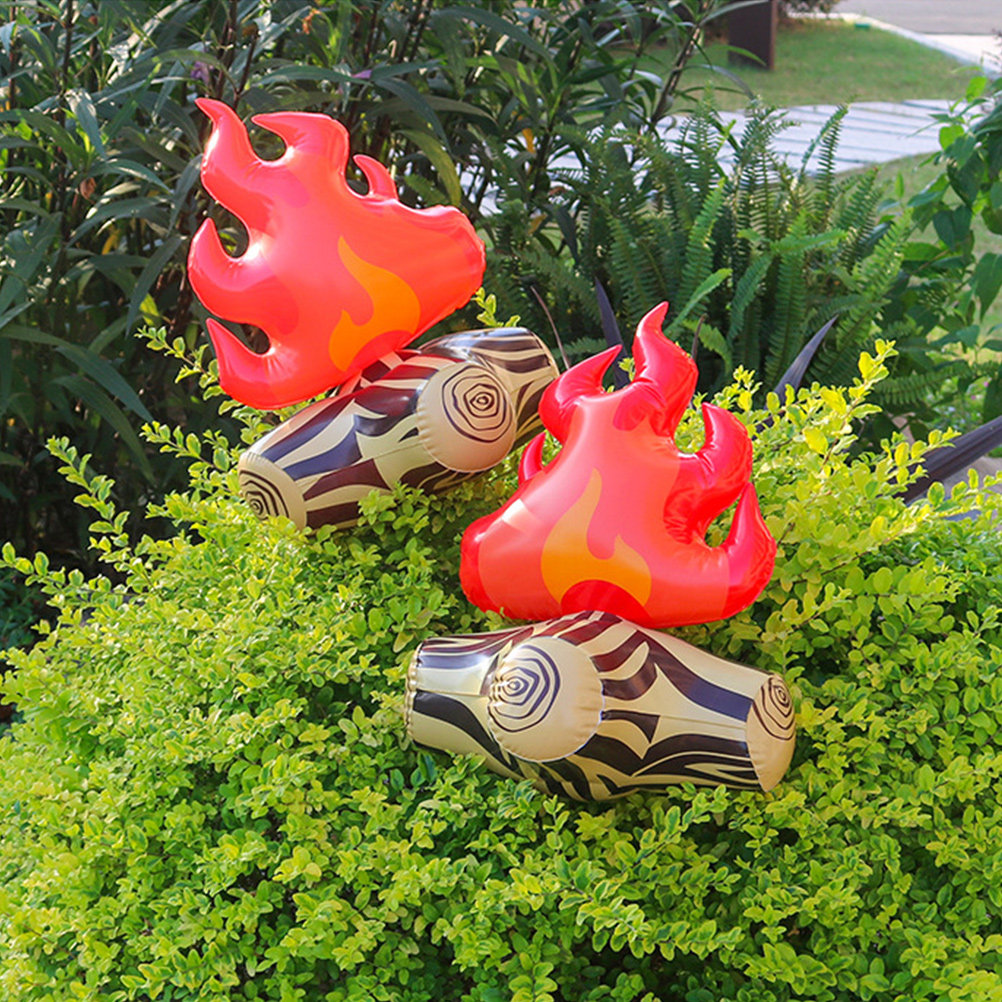 4 ชิ้น อุปกรณ์ตกแต่งกองไฟแบบพก - Outdoor Adventure Birthday Party บทวิจารณ์และราคา